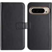 Selencia Étui portefeuille en cuir véritable Google Pixel 9 / 9 Pro - Noir