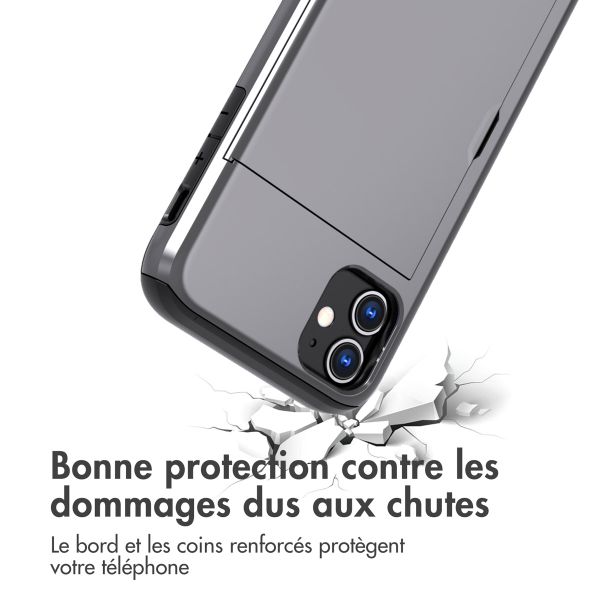 imoshion Coque arrière avec porte-cartes Apple iPhone 11 - Gris