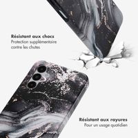 Selencia Coque arrière Vivid Tough Samsung Galaxy A14 (5G/4G) - Chic Marble Black