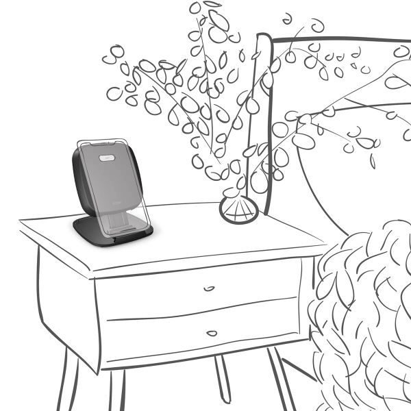 Zens Support pour chargeur rapide sans fil - Chargeur sans fil - Avec câble de charge - 10 Watt - Noir