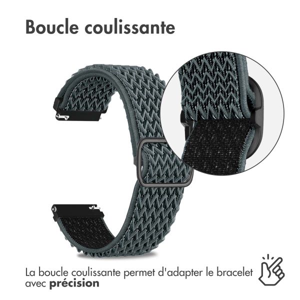 imoshion Bracelet élastique en nylon - Connexion universelle de 18 mm - Gris clair