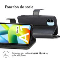 imoshion Étui de téléphone portefeuille Luxe Xiaomi Redmi A1 / A2 - Noir