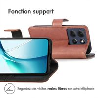 imoshion Étui de télephone portefeuille de luxe Motorola Moto G86 - Marron