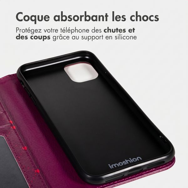 imoshion Étui de télephone portefeuille Design Apple iPhone 12 (Pro) - Crush Check Coral Dust