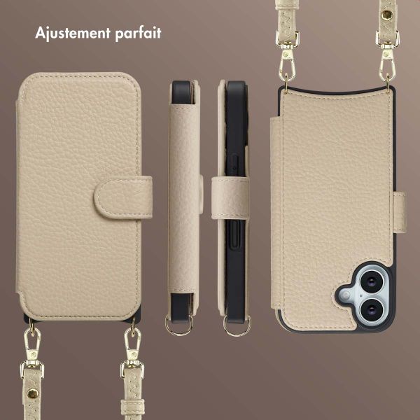 Selencia Étui Riva avec MagSafe et cordon de téléphone Apple iPhone 17 - Beige