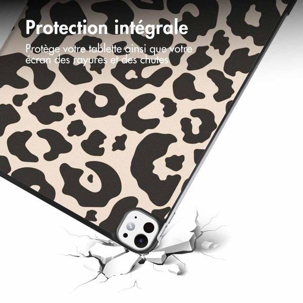 imoshion Coque tablette Design Trifold Apple iPad Pro 11 (2024) M4 - Leopard