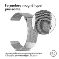 imoshion Bracelet magnétique milanais  - Connexion universelle 22 mm - Taille S - Argent