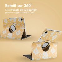 imoshion Coque tablette Design rotatif à 360° Samsung Galaxy Tab A9 8.7 pouces - Yellow Flowers