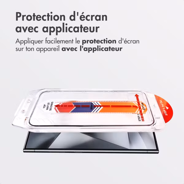 Accezz Protecteur d’écran en verre trempé + Applicateur Samsung Galaxy S24 Ultra
