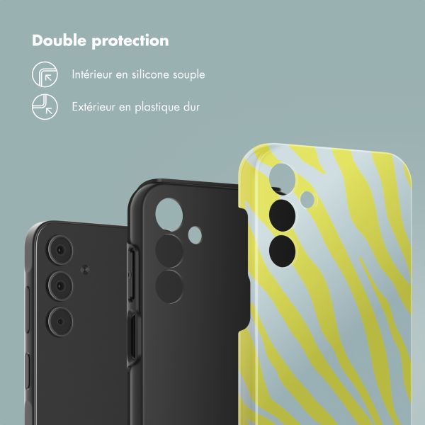 Selencia Coque arrière Vivid Samsung Galaxy A15 (5G) - Zebra Winter Sky Titanium Yellow