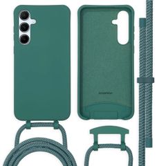 imoshion Coque de couleur avec cordon amovible Samsung Galaxy A55 - Vert foncé