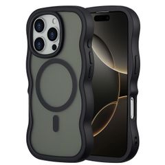 Selencia Coque arrière Wavy avec MagSafe Apple iPhone 16 Pro - Noir