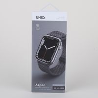 Uniq Bracelet tressé Aspen Apple Watch Series 1 t/m 11 / SE / Ultra (44/45/46/49 mm) - Granite Grey