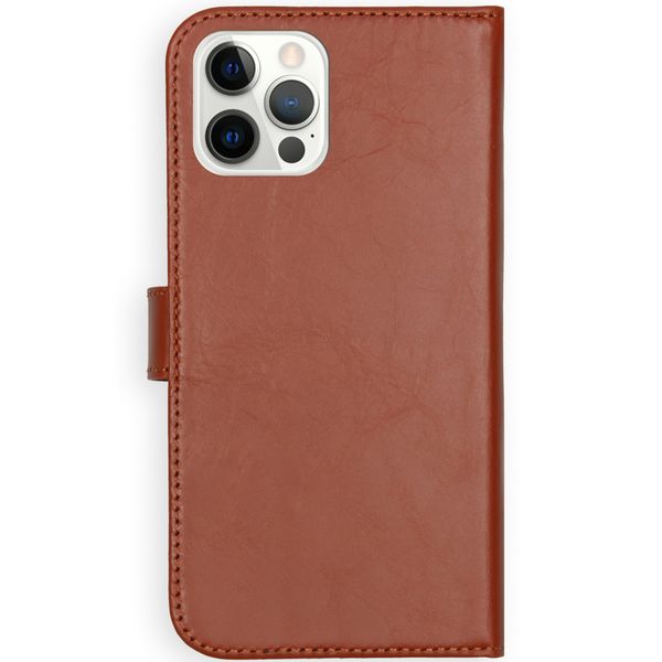Selencia Étui portefeuille en cuir véritable Apple iPhone 12 (Pro) - Marron clair