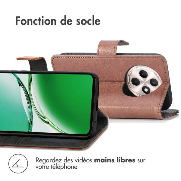 imoshion Étui de télephone portefeuille Oppo Reno 12F 5G - Marron