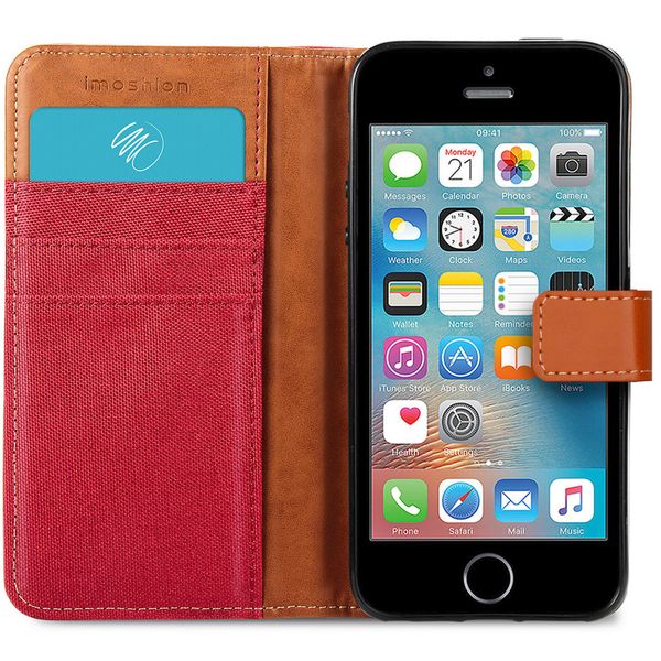 imoshion Étui de téléphone portefeuille Canvas Luxe iPhone SE / 5/5s