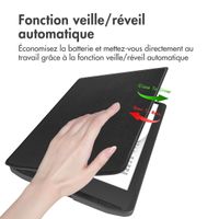 imoshion Étui de liseuse portefeuille Slim Soft Pocketbook InkPad Color 3 / InkPad 4 - Noir