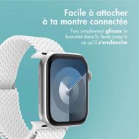 imoshion Bracelet tissé en nylon Apple Watch Series 1 á 11 / SE / Ultra (44/45/46/49 mm) - Blanc
