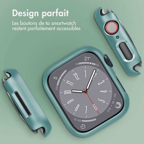 imoshion Coque rigide à couverture complète Apple Watch 7 / 8 / 9 - 41 mm - Vert foncé