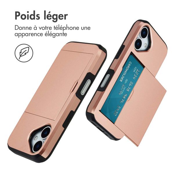 imoshion Coque arrière avec porte-cartes Apple iPhone 17 - Rose Doré