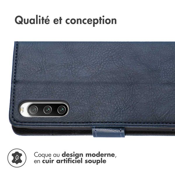 imoshion Étui de téléphone portefeuille Luxe Sony Xperia 10 IV - Bleu foncé