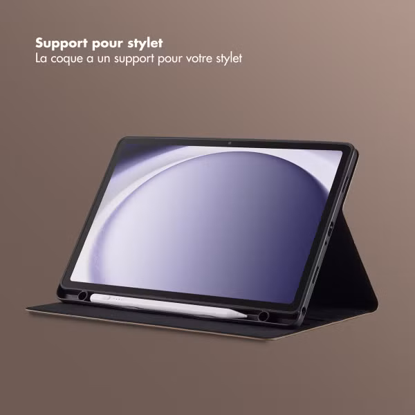 Selencia Coque tablette Riva Samsung Galaxy Tab A9 Plus - Mocha Brown