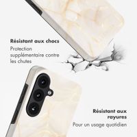 Selencia Coque arrière Vivid avec MagSafe Samsung Galaxy S26 Plus - Golden Beige Marble