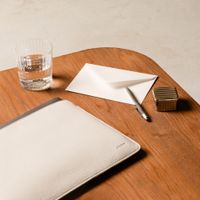 Accezz Leather Pochette ordinateur le Apple MacBook 14 pouces - Beige