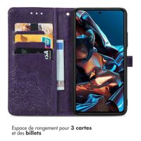 imoshion Etui de téléphone portefeuille Mandala Xiaomi Poco X5 Pro 5G - Violet