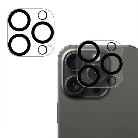 imoshion Protection Caméra en verre trempé 2 Pack Apple iPhone 16 Pro / 16 Pro Max - Noir