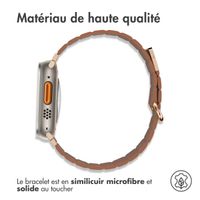 imoshion Bracelet en cuir magnétique Apple Watch Series 1 - 11 / SE / Ultra (44/45/46/49 mm) - Marron