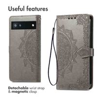 imoshion Etui de téléphone portefeuille Mandala Google Pixel 6a - Gris