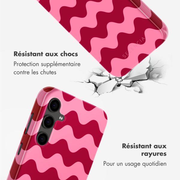 Selencia Coque arrière Vivid Samsung Galaxy S24 FE - Wave Vibes Lipstick