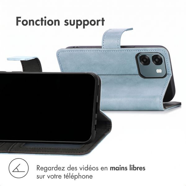 imoshion Étui de télephone portefeuille de luxe Oppo A6 (5G) - Bleu clair