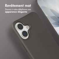 imoshion Coque arrière Color avec cordon amovible et MagSafe Apple iPhone 17 - Black Coffee