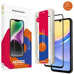 Accezz Protecteur d'écran intégral triple résistance avec applicateur Samsung Galaxy A15 (5G/4G) - Transparent