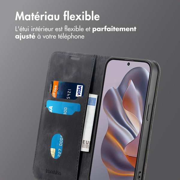 imoshion Étui de téléphone portefeuille Slim Motorola Thinkphone 25 / Edge 50 Neo / Edge 60 Neo - Noir