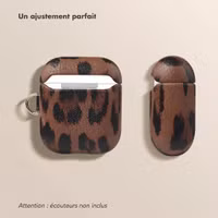 Selencia Coque Sabi motif panthère  Apple Airpods 1 / 2 - Mocha Brown
