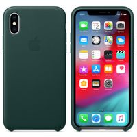 Apple Coque Leather Apple iPhone Xs - Forest Green