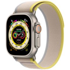 Apple Bracelet Trail Loop Apple Watch Series 1 t/m 11 / SE / Ultra (44/45/46/49 mm) - Taille M/L - Jaune / Beige