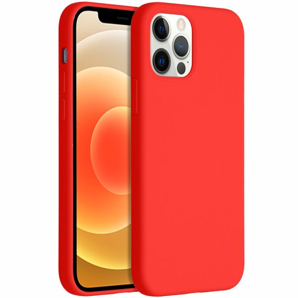 Accezz Coque Liquid Silicone iPhone 12 (Pro) - Rouge