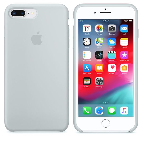 Apple Coque en silicone Apple iPhone 8 Plus / 7 Plus - Mist Blue