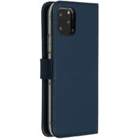 Selencia Étui de téléphone en cuir véritable Apple iPhone 11 Pro - Bleu