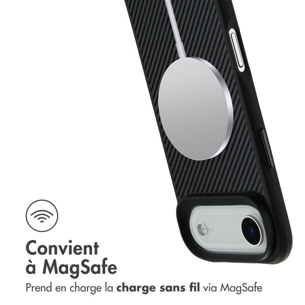 imoshion Rugged Hybrid Carbon Case avec MagSafe Apple iPhone Air - Noir