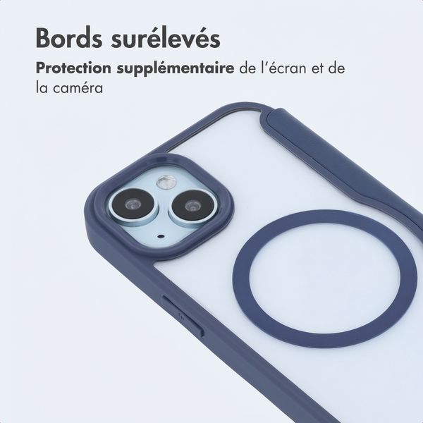 imoshion Bookcase transparente avec MagSafe Apple iPhone 15 - Bleu