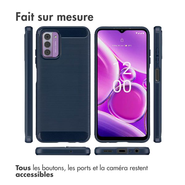 imoshion Coque Brushed Nokia G42 - Bleu foncé