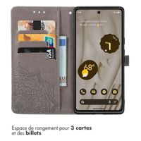 imoshion Etui de téléphone portefeuille Mandala Google Pixel 7a - Gris