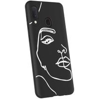 imoshion Coque Design Samsung Galaxy A20e - Visage abstrait - Blanc