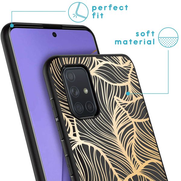 imoshion Coque Design Samsung Galaxy A71 - Golden Leaves