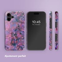 Selencia Coque arrière Vivid avec MagSafe Apple iPhone 16 - Fresh Paint Flower Orange